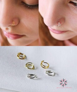 Lot De 10 Piercings De Nez En Argent Avec Zircone - Taille 1 Mm, Forme En L, Hypoallergénique, Pour Hommes Et Femmes