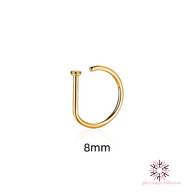 Piercing Au Nez,Silver-16--Anneaux De Nez En Acier Inoxydable, 1 Pièce